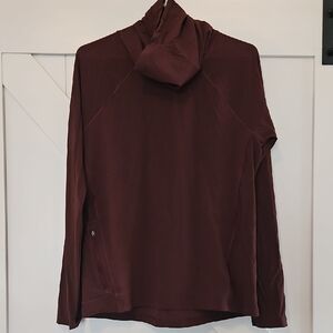 Athleta Maroon Long Sleeve Top. High Neck For Cold Weather Workouts.